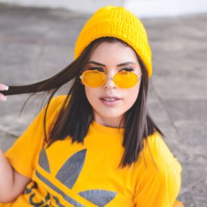 Yellow Frameless Sunglasses